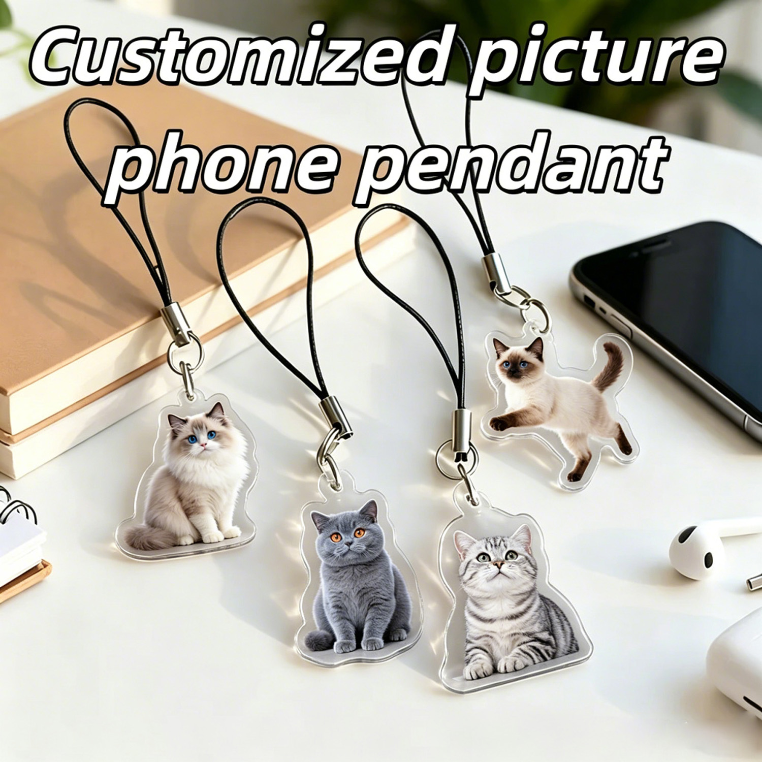 Custom Pet Portrait Phone Pend - Pet Portrait Custom 评论和价格