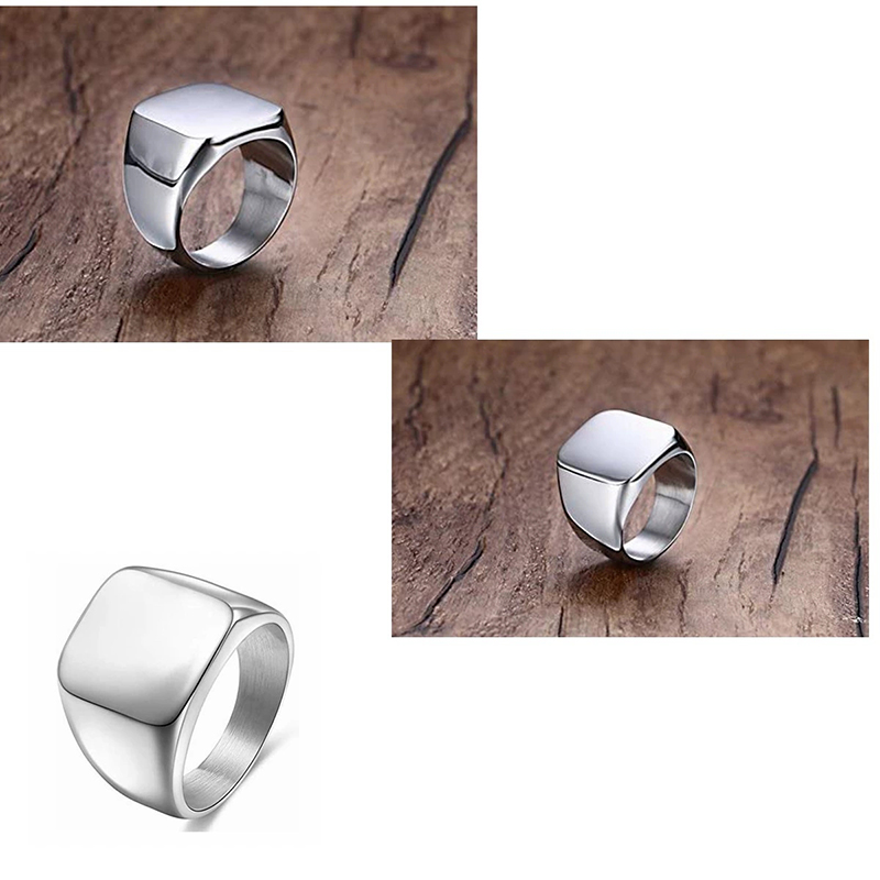 365 Stainless Steel Punk Rock  - Initial Ring Custom 评论和价格