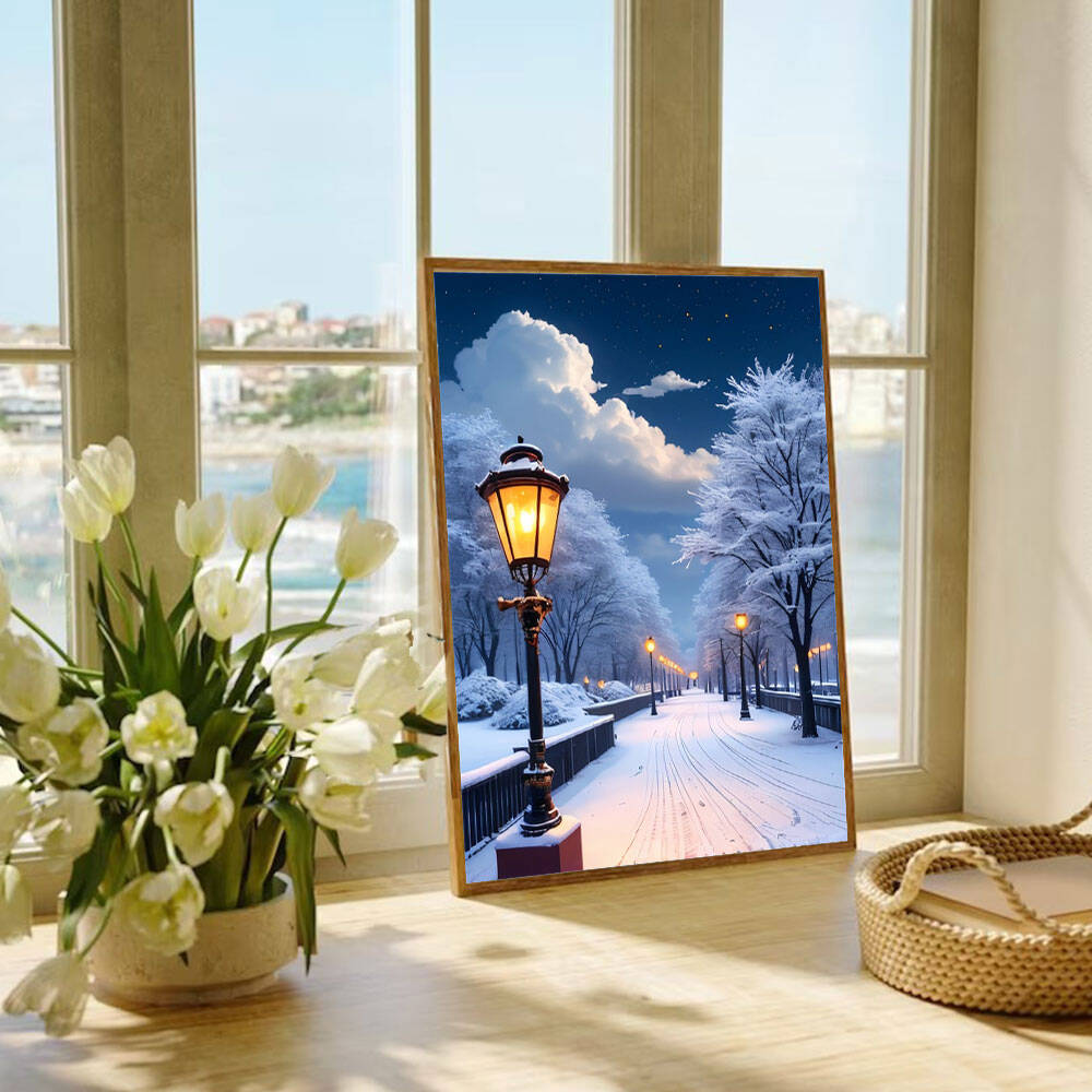 5D DIY Diamond Painting Snow S - Photo Mosaic Print 评论和价格